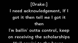 Drake  Scholarships Full Song Lyrics [upl. by Casteel]