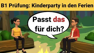 Mündliche Prüfung Deutsch B1  Gemeinsam etwas planenDialog sprechen Teil 3 Kinderparty [upl. by Parrott]