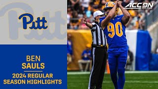 Ben Sauls 2024 Regular Season Highlights  Pitt Kicker [upl. by Anauqahs]