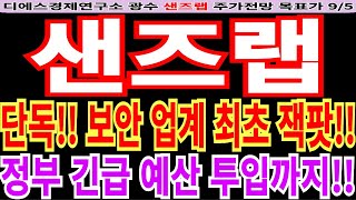 샌즈랩 주가전망 단독 보안 업계 최초 잭팟 정부 긴급 예산 투입까지 feat 디에스경제연구소 광수 목표가 [upl. by Ydoc854]