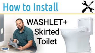 How to Install a TOTO Skirted toilet  TOTO WASHLET [upl. by Anaoy96]