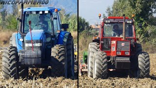 FIAT 1880 DT  MASCHIOAMAZONE  NEW HOLLAND M160  DONDI  RIPUNTATURA E SEMINA IN COPPIA 2k22 [upl. by Anael]