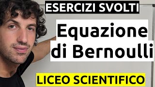 Equazione di Bernoulli e conservazione della portata  Esercizi [upl. by Nalahs]