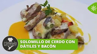 Cómetelo  Solomillo de cerdo con dátiles y bacón [upl. by Hermosa]