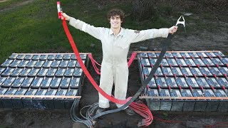 100 car batteries wired in parallel [upl. by Tarazi]