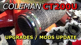 Coleman CT200U Mini Bike  Quick Update  UPGRADES MODS [upl. by Hacceber]