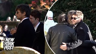 One Direction members emotionally reunite at Liam Payne’s funeral in the UK [upl. by Eneliak]