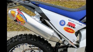 WR250R FMF Q4 Exhaust Sound Demonstration [upl. by Edson]