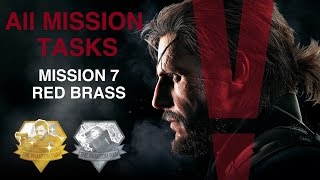 Metal Gear Solid V The Phantom Pain  All Mission Tasks Mission 7  Red Brass [upl. by Gayleen770]