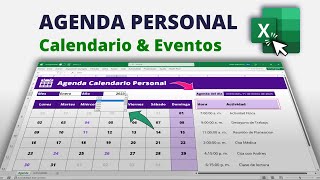 Crea esta Increíble AGENDA PERSONAL con CALENDARIO y EVENTOS en Excel [upl. by Sophronia250]