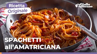 SPAGHETTI ALLAMATRICIANA  la RICETTA TRADIZIONALE🍅🥓🍝 [upl. by Dimmick]