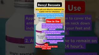 Benzyl benzoate lotion Uses  Side effect scabies scabiestreatment licetreatment mbbs health [upl. by Pogue814]