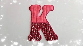 Large Applique Letters By Kreative Kiwi [upl. by Fia]