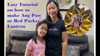 Easy Tutorial Chinese New Year Lantern  How to make ang powhongbao lantern DIY red packet lantern [upl. by Katharine287]