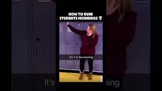 How to ruin students mornings 😭💀 bruh subscribe memes meme trending funny comedy [upl. by Anilosi]