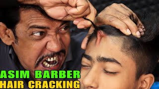 Unlimited Hair Cracking by Asim Barber  Head Massage  Spine Cracking  Neck Cracking  ASMR [upl. by Risley]