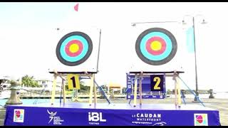 Ahmed Galal Eldin v Lutz Wahlers  barebow men gold  Flic En Flac 2023 1st African Championships [upl. by Larrisa]