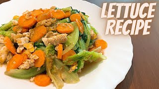 ROMAINE LETTUCE RECIPEYAU MAK RECIPEHOW TO COOK ROMAINE LETTUCELETTUCE RECIPESSTIR FRY LETTUCE [upl. by Wendell56]