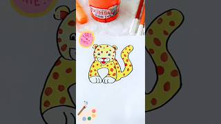 How to draw leopard🐆 Easy leopard Drawing leopard easydrawings youtubeshortsart shorts drawing [upl. by Mcnully]