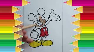 Colorindo o desenho do Mickey Mouse [upl. by Albertine]