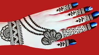 Easy Backhand Arabic mehndi design❤️ mahadir dijain 💓 mylanchi designs 🌹মেহেন্দি করা 9T9Arts [upl. by Atsok127]