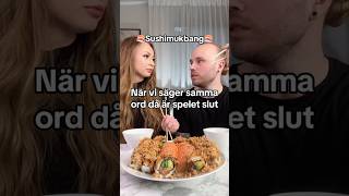 Vilka ord kom upp i ditt huvud Tänkte du samma som mig el Tobias 😅 sushimukbang sushi ordspel [upl. by Antonella]