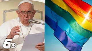 Pope Francis approves samesex blessings [upl. by Aihtebat189]