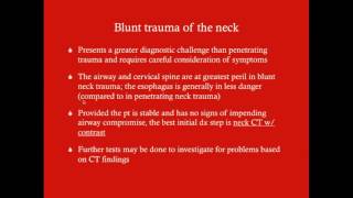 Blunt Neck Trauma  CRASH Medical Review Series [upl. by Farris]