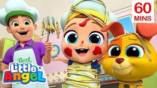 Pasta Song Cooking with Daddy  More LittleAngel Kids Songs amp Nursery Rhymes [upl. by Eilama125]