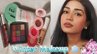 Soft Winter Makeup  Using Affordable Makeup  Under ₹300 [upl. by Rebmit]