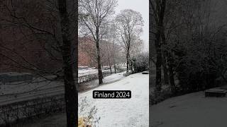 Finland Winter 2024 🥶 ❄️ finland winter2024 snowfall [upl. by Lichter]