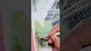 Eiffel tower 😍 art shorts subscribe diy foryou easy eiffeltowerart [upl. by Nitneuq]