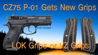 CZ 75 P01 Grip Swap VZ Grips or LOK Grips [upl. by Rossuck]