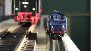 Trains HO Vapeur 2x44 KBay BR 96 de Märklin sonore  sound [upl. by Brink]