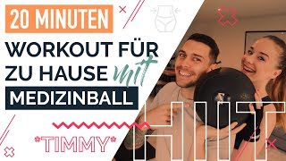 Workout für zu Hause – 20 Minuten HIIT mit MedizinballOption  TIMMY [upl. by Atirabrab]