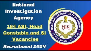 NIA Inspector SI ASI amp Other Recruitment 2024 Overview [upl. by Ayatnwahs]