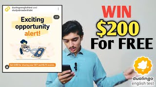 WIN 200 FOR FREE Offer by Duolingo English Test [upl. by Abigail472]