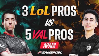 LEAGUE OF LEGENDS vs VALORANT 3v5 ARAM Can 5 of the best VAL PROS Get REVENGE On The TSM LOL TEAM [upl. by Celinda113]