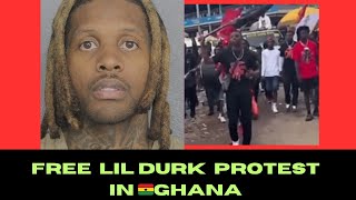 Joblessness 🇬🇭 Ghanaians Hold A demonstration For the Release Of Lil Dirk As Burnaboy support Ghana [upl. by Gone124]