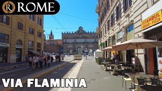 Rome guided tour ➧ Via Flaminia 4K Ultra HD [upl. by Salamanca]