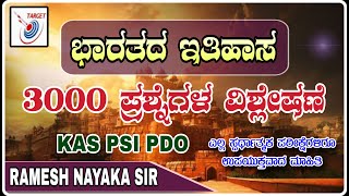 TOP 3000 HISTORY QUESTIONS SERIES IN KANNADA  KAS PDO VAO IMPORTANT QUESTIONS  RAMESH NAYAKA SIR [upl. by Haldas]