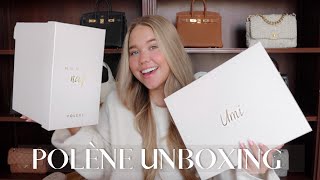 POLÈNE UNBOXING 🤍  TWO NEW BAGS MODSHOTS amp WHAT FITS [upl. by Corwun828]