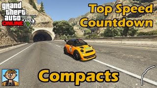 Fastest Compacts 2017  GTA 5 Best Fully Upgraded Cars Top Speed Countdown [upl. by Lachance200]