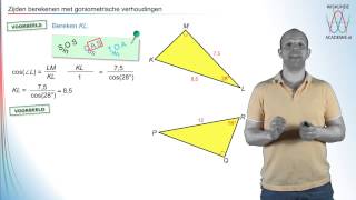 Goniometrie  zijden berekenen met SOS CAS TOA  WiskundeAcademie [upl. by Ennahs]