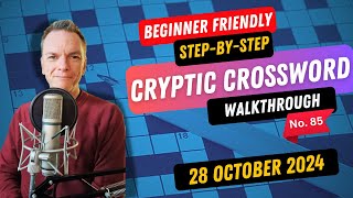 Beginners stepbystep guide  How to Solve a Cryptic Crossword  No85 [upl. by Rednaeel]