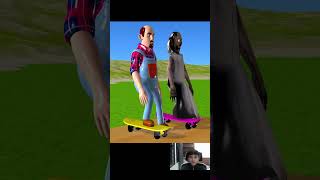 Scary Teacher 3D  Take Care of Tree vs Water Syringe and SkateBoard Challenge Granny Loser shorts [upl. by Gratianna524]