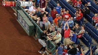 Fan makes a great catch in the stands [upl. by Siron]