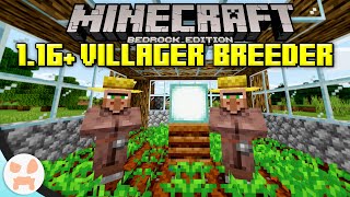 Minecraft Bedrock 116 EASY VILLAGER BREEDER TUTORIAL [upl. by Gosser]