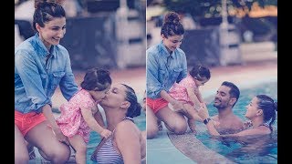 Inaayas 1ST Birthday Neha Dhupias Pool Fun With The Cutesy Lil Princess  SpotboyE [upl. by Sitnalta]