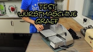 Test Wurstmaschine Graef Master M9 Allesschneider [upl. by Auoy]